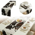 thumbnail image 1 of zhangmingg Western Style Farmhouse Table Runner with Cowhide Animal Print for Kitchen and Dining Room, 1 of 8