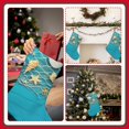 thumbnail image 4 of Zufioo Seashells And Fishing Net On Blue Wooden Table for 18-inch Stitching Christmas Stockings, Suitable for Christmas, Christmas Trees, Indoor and Outdoor Holiday Decorations-Short plush, 4 of 7