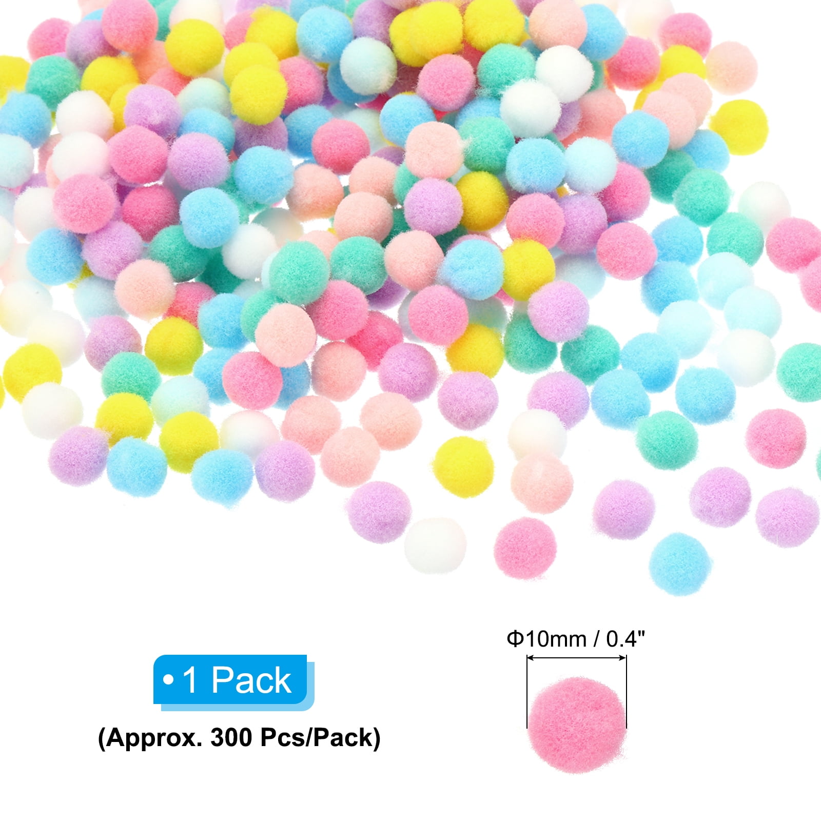 Unique Bargains Pom Poms for Crafts, Pastel Balls for DIY Handicraft Decorations 1Pcs