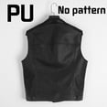 thumbnail image 5 of Men's Leather Vest Lightweight Slim Fit Biker Punk Sleeveless Jacket Vest, 5 of 6