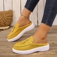 thumbnail image 6 of Miluxas Women's Soft Walking Platform Mule, Casual Slip-On Shoes, Lightweight, Comfortable, Stylish Everyday Footwear Yellow 9.5(43), 6 of 7