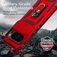thumbnail image 5 of for Google Pixel 9 Pro XL Case with Slide Camera Cover HD Screen Protector [Military Grade 16ft. Drop Tested] Magnetic Ring Holder Kickstand Protective Phone Case for Google Pixel 9 Pro XL, Red, 5 of 17