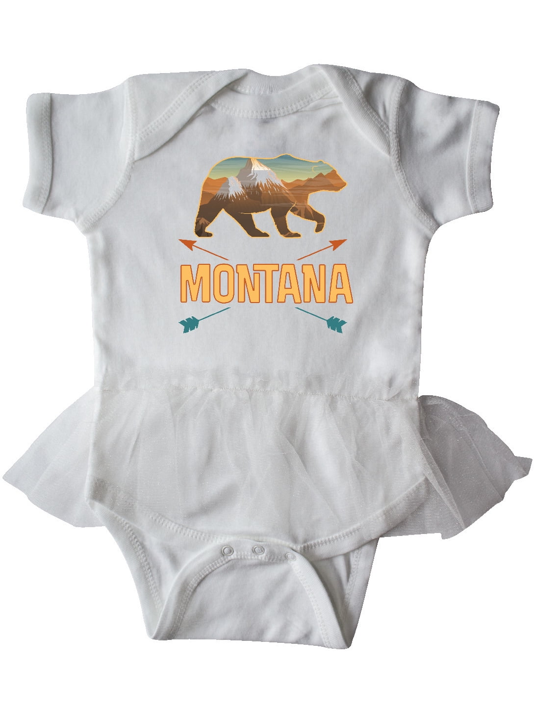 inktastic Montana Vacation Bear Silhouette Infant Tutu Bodysuit