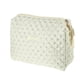 thumbnail image 1 of Bolsa de maquillaje de algodón Unique Bargains grande acolchada con patrón floral lindo estético beige, 1 of 1
