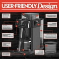 thumbnail image 2 of Gourmia 10-Cup Grind & Brew Coffee Maker – Built-in Grinder, Programmable Digital Display, 2 of 11