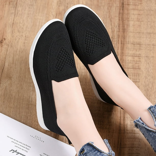 CEHVOM Fashion Women Shoe Soft-soled Comfortable Flying Woven Casual Ladies  Shoes 