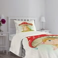thumbnail image 5 of Ambesonne Hedgehog Quilted Bedspread Set 2 Pcs, Vivid Colored Cartoon, Twin Size, Multicolor, 5 of 6