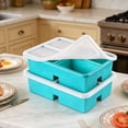 thumbnail image 5 of Lenkho Silicone Bento Lunch Box - 4-Compartment Divided Food Storage Containers with Lids - Stackable & Leak-Proof, BPA-Free - Perfect for Meal Prep, Fruits, Snacks and Fridge Organization, 5 of 6