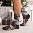 thumbnail image 7 of Vsdgher Portrait Of Cow With Its Baby Cow Unisex Crew Socks Lightweight Breathable Ventilation Ankle Socks, Mid-calf socks for Daily, 7 of 7