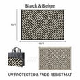 thumbnail image 3 of DEORAB Outdoor Rugs Waterproof Plastic Straw Mat 10'x14' Reversible for RV Patio Deck Beach Black & Beige, 3 of 5