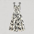 thumbnail image 5 of WRKEKC Floral Dress for Women Vintage Floral Print Adjustable Spaghetti Strap Dress Soft Breathable Fabric Chic, 5 of 5