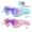 Mirrored Blue & Pink, variant on Rulwuck children's swimming goggles suitable for boys and girls aged 3-15, 2-piece set with anti fog and leak proof anti fog children's goggles and 2025 upgraded design, with ear and nose plugs