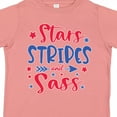 thumbnail image 4 of Inktastic 4th of July Stars Stripes and Sass Blue and Red Stars Girls Toddler T-Shirt, 4 of 5