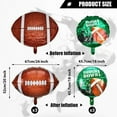 thumbnail image 3 of 6pcs Football Balloons Football Mylar Party Balloons Football Shaped Aluminum Foil Balloons for Sport Themed Football Themed Birthday Party Decor, 3 of 6