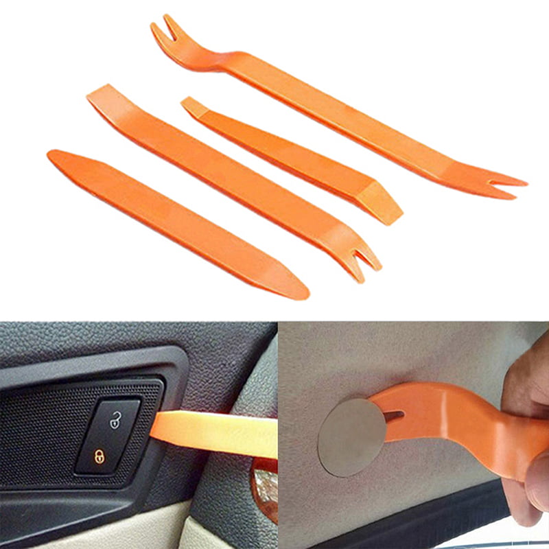 uxcell Auto Car Plastic Audio Dismantle Kit Removal Installer Pry Tool Orange 4 in 1