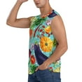 thumbnail image 3 of Bixox Men's Vegetable Printed Shirt Sleeveless Fitness Tank Top-Small, 3 of 7