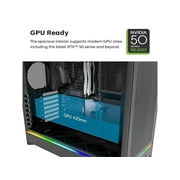 MONTECH HS01 PRO, ATX Mid-Tower PC Case, Gaming PC, High-Airflow, Reversible Layout, Mesh Front Panel, 5x ARGB PWM Fan Pre-Installed, Sink-in Design, Toolless Panels, White