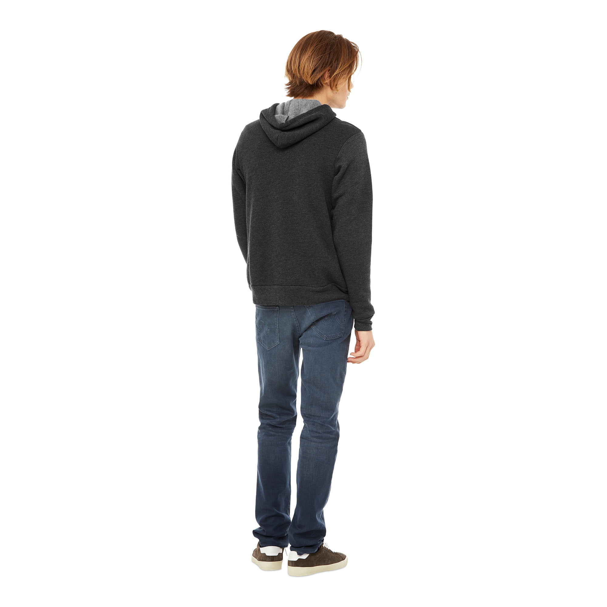 BELLA+CANVAS Adult Unisex Fleece Pullover Hoodie for Crafting, Dark Heather Grey, Small