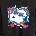 thumbnail image 3 of Peanuts - Snoopy Groovy Heart - Toddler And Youth Crewneck Fleece Sweatshirt, 3 of 6
