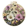 thumbnail image 2 of Embroidery For Beginners & Adults DIY Hand Embroidery Needlepoint With Printed Fabric Threads And Instructions, 2 of 4