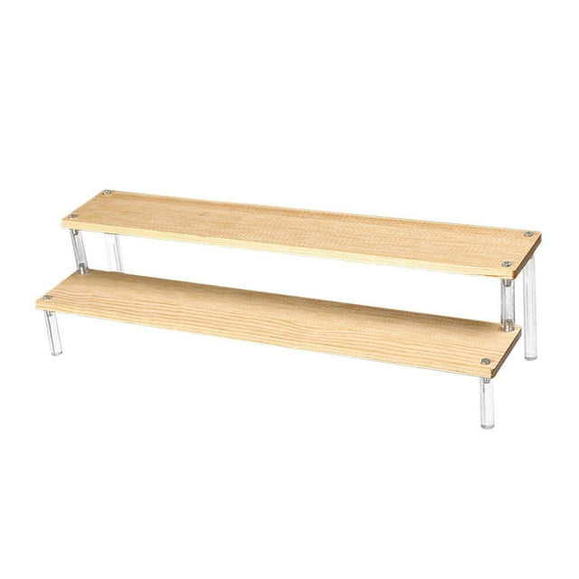 Présentoir Acrylique Transparent Porte-Étagère en Bois Acrylique pour Parfum Cosmétique Modèle