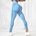 thumbnail image 4 of UngA Anti Cellulite Leggings Resistance Band High Waisted Leggings Womens Booty Butt Lifting Tummy Control Scrunch Butt Compression Workout Women's Leggings Sky Blue,L, 4 of 6