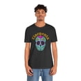 thumbnail image 6 of Cincuenta Spanish 50th Birthday Fiesta cool sugar skeleton Unisex T-shirt, 6 of 9