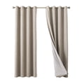 thumbnail image 6 of Sleep Zone 100% Blackout Curtains for Bedroom Full Light Blocking Curtains, Two-Sided Reversible Window Curtain for Living Room 2 Panels, 52" x 84" Taupe, 6 of 8