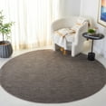 thumbnail image 2 of SAFAVIEH Lasa Tranter Solid Polyester Area Rug, Grey, 6'7" x 6'7" Round, 2 of 8
