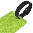 thumbnail image 3 of Kdxio Lime green glitter Luggage Tags Privacy Cover ID Label Suitcase Tags Identifiers For School Bags,Suitcases, 3 of 7