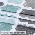 thumbnail image 5 of CAROMIO 72" x 72" Shower Curtain Geometric Quatrefoil Patterned Modern Poly-Cotton Farmhouse Blackout Fabric Shower Curtain, Aqua/Gray, 5 of 7