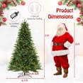 thumbnail image 3 of Gymax 7 FT Pre-Lit Xmas Tree 3-Minute-Setup Artificial Christmas Tree w/ LED Bulbs, 3 of 9
