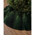 thumbnail image 2 of Green Forest Christmas Tree Skirt 48 Inches Large Christmas Skirt Tree, Pine Trees Modern Mysterious Art Tree Skirt Christmas Decorations for Fireplace Party Holidays Indoor Outdoor, 2 of 7