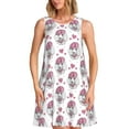 thumbnail image 1 of Balery Cute Poodle Dog Vestidos de verano para mujer con estampado: vestido holgado sin mangas, vestido playero informal y cómodo para días calurosos., 1 of 7