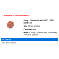 thumbnail image 2 of Relay - Compatible with 1997 - 2003 BMW 540i 1998 1999 2000 2001 2002, 2 of 2