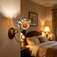 thumbnail image 1 of Lámpara de pared vintage aplique decorativo para cafeterías, dormitorios, pasillos, balcones con luz nocturna LED, iluminación ambiental cálida, material de hierro y vidrio, 1 of 8