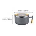 thumbnail image 3 of 1Pc Multi-purpose Noodle Bowl with Lid Useful Food Serving Container for Home (Grey), 3 of 8