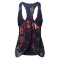 thumbnail image 2 of FashionOutfit Women's Chiffon Racer back Drapey Scoop Neck Tank Top, 2 of 4