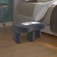 thumbnail image 1 of Almohada de lectura con soporte para espalda y bolsillos laterales, antideslizante, de espuma viscoelástica, ideal para sofá, suelo, sofá, sala de Gris, 1 of 8
