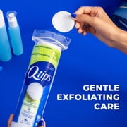 Q-tips Gentle Exfoliating 100% Cotton Rounds, Lint-Free Makeup Remover, Cleaning and Skin Care Pads, 80 Count