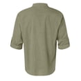 thumbnail image 5 of T Shirts for Boys Boys Henley Loose Fit Short Sleeve Shirt Solid Mandarin Collar Lightweight Casual Top Kids Army Green 4 Years-5 Years, 5 of 5