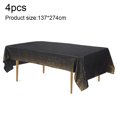thumbnail image 2 of 4 Pack Plastic Tablecloths , Waterproof Disposable Party TableCloths with Dot, for Decor, Birthday, Wedding, 54” x 108”, 2 of 5