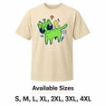 thumbnail image 5 of Unisex Classic Fit Graphic T-Shirt with Cute Green Alien Cat Print, 5 of 9