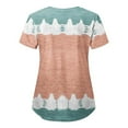 thumbnail image 3 of PENGXIANG Haut de Blouse Médicale pour Femmes Mode Manches Courtes Col en V Uniforme de Travail avec Poche Imprimée, 3 of 4
