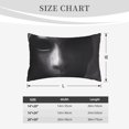 thumbnail image 4 of Picia Mystical Masked Figure Monochrome Pattern Plush Pillow Case – Soft and Cozy Cushion Cover, Hypoallergenic Throw Pillow Case for Home Decor-14"x20", 4 of 6