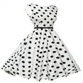 thumbnail image 4 of XFLWAM 50s Audrey Vintage Polka Dot Swing Party Rockabilly Dress Retro Peter Pan Doll Collar Wedding Casual Skater Dress, 4 of 4