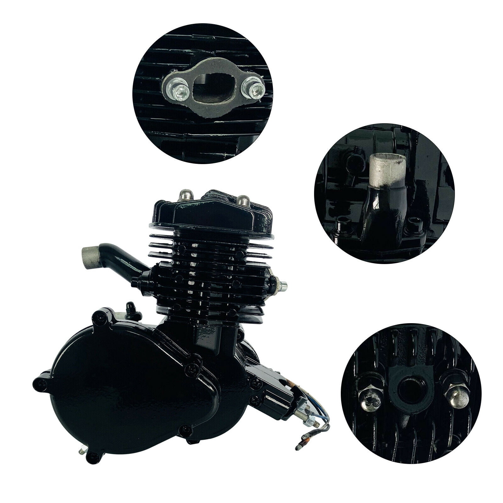 2-Stroke Gasline Engine Motor  80cc for Motorized Bicycle Bike Black 5.5HP