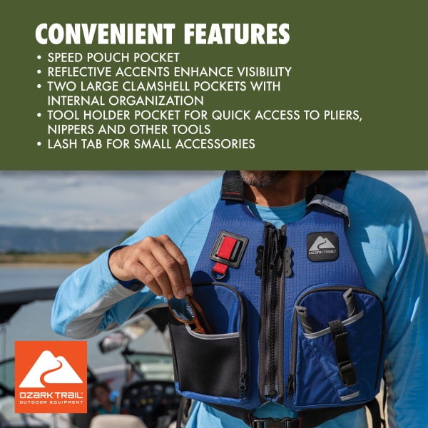 Ozark Trail Adult Unisex 3 Pocket Paddle Vest, Oversized