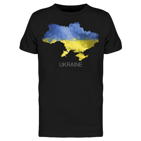 Geometric Polygonal Ukraine T-Shirt Men -Image by Shutterstock, Male x-Large