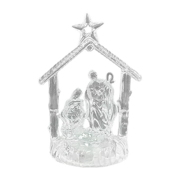 Elegant Holy Nativity Figure Ornament Decors Clear Tabletop Decoration Pieces